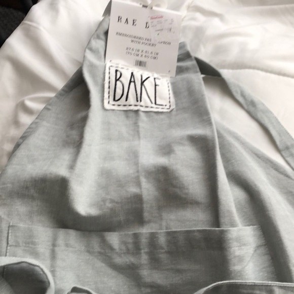 Rae Dunn Embroidered Patch Apron w/ Pocket BAKE